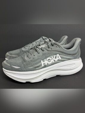 Hoka One Bondi 9 Men’s Size US 14D Galactic Stellar Grey Shoes BARELY WORN